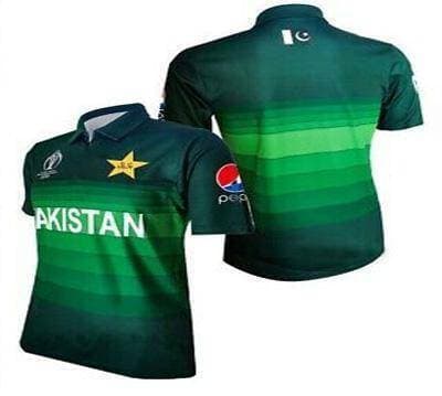 Pakistan Cricket World Cup 2019 Official Half Sleeves Collar Green T-Shirt
