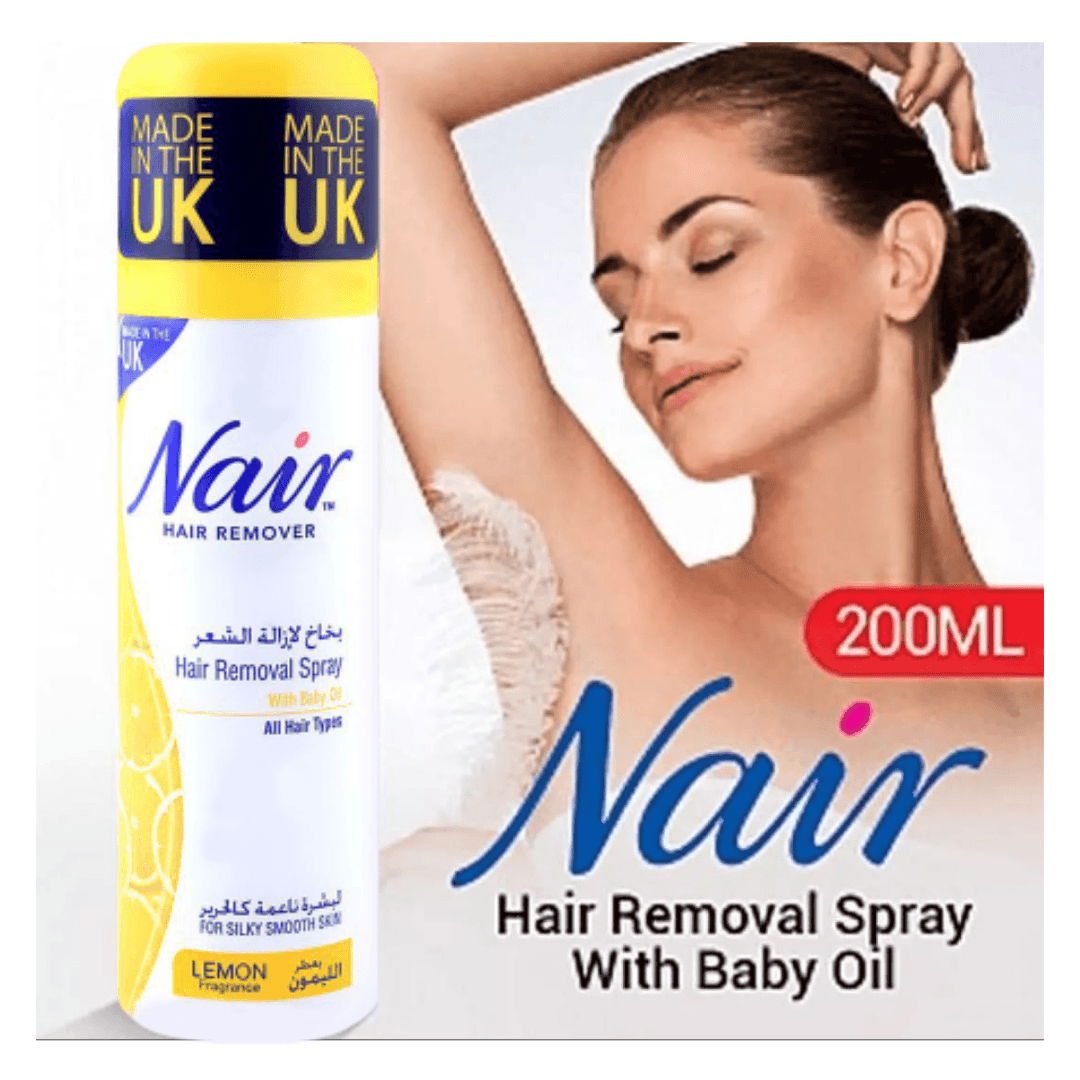 Nair Hair Removal Spray With Baby Oil For Lemon Fragrance 200 ML