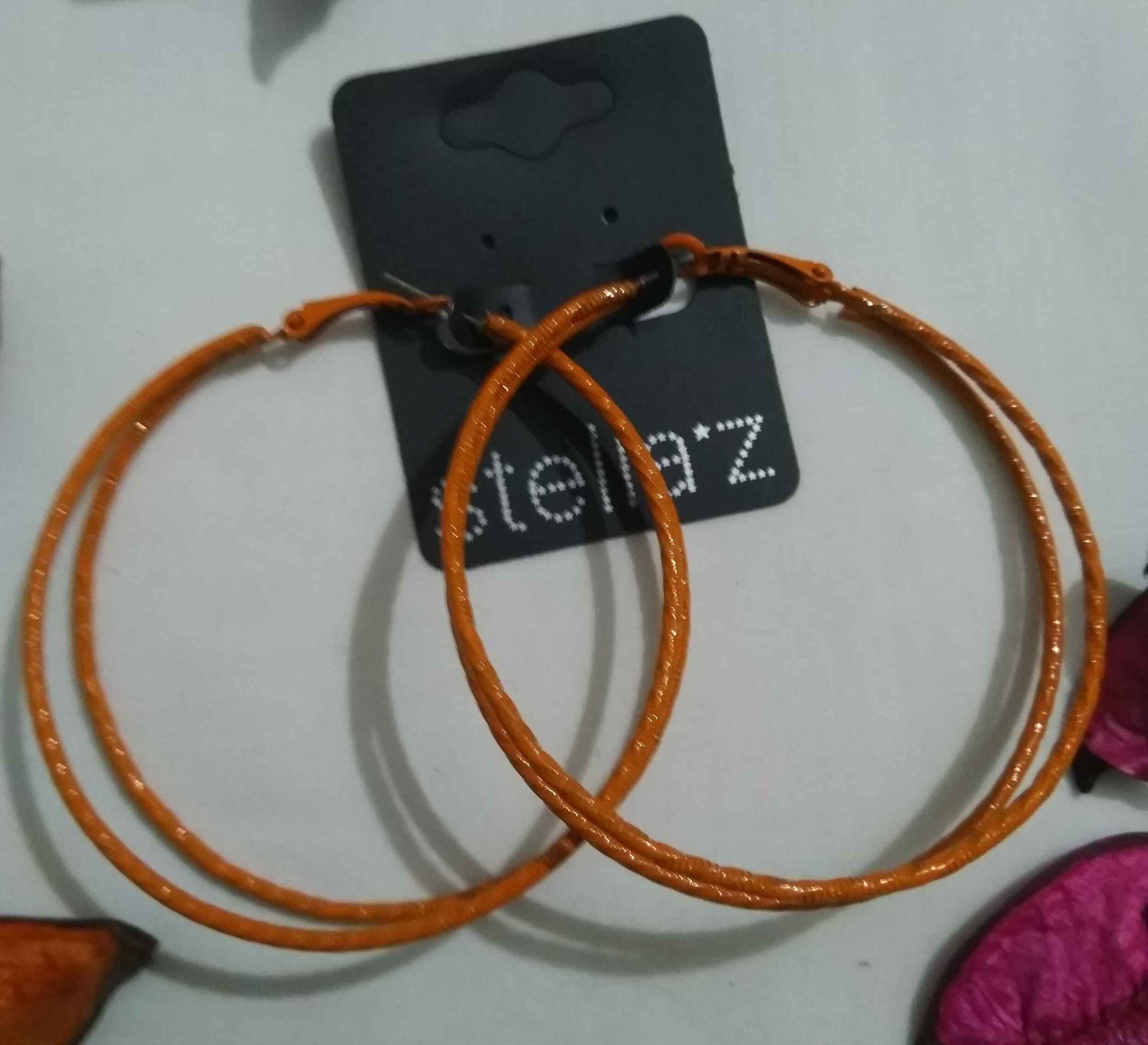 Imported Italian  Stellaz New 2021 Trendy Earrings Orange Color
