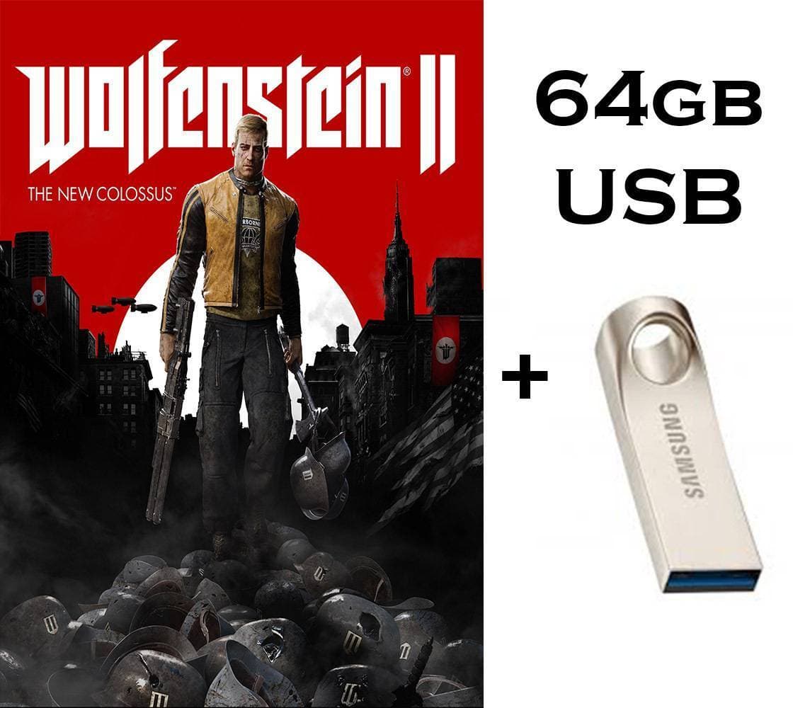 Wolfenstein 2 (II) The New Colossus - Complete PC GAME DVD - Computer And Laptop Games