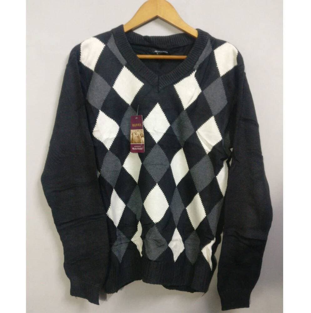 `Man Wool Fabric Sweater For Winter In Black Color
