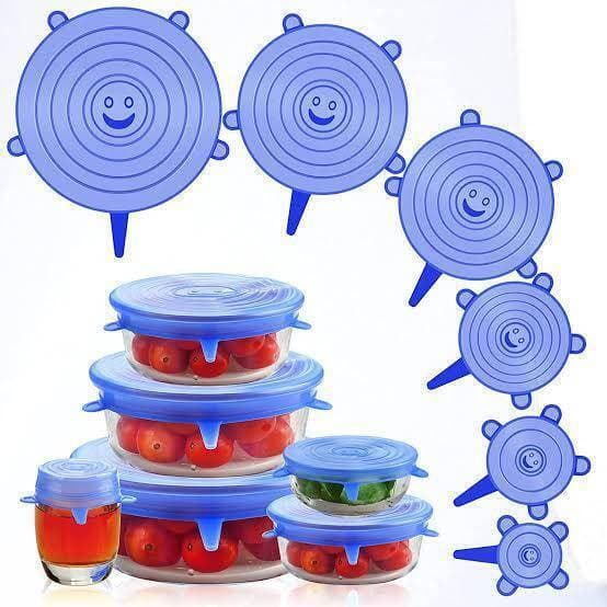 6 PCS Silicone Kitchen Pan Lids Cover Set