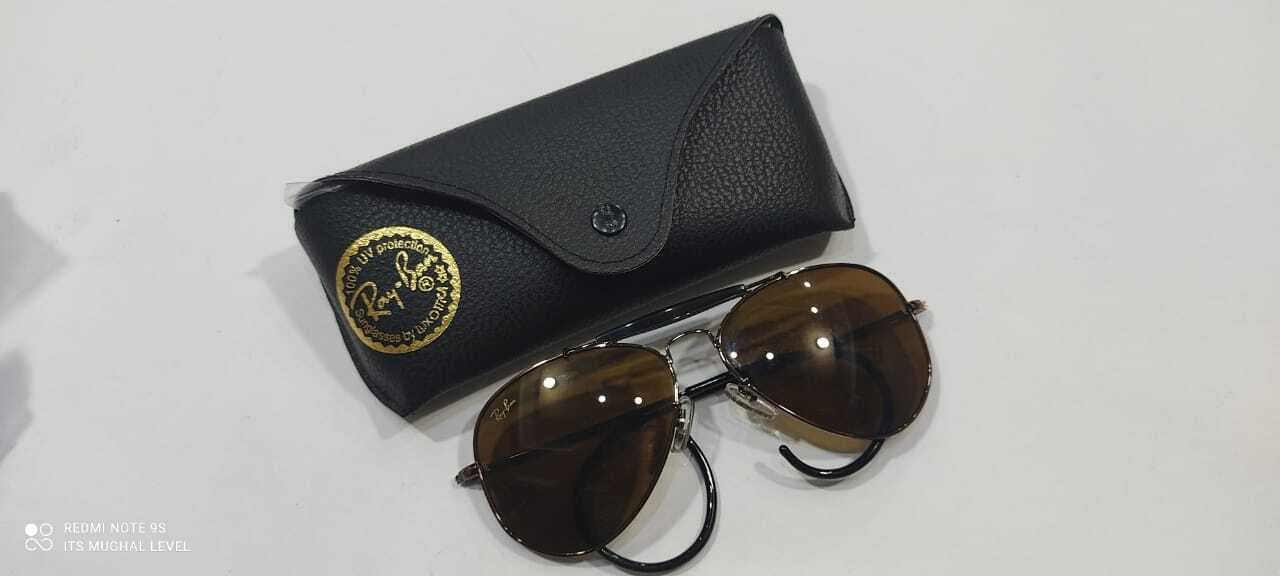 Ray Ben Black Frame With Dark Brown Lens Sunglasses for Men