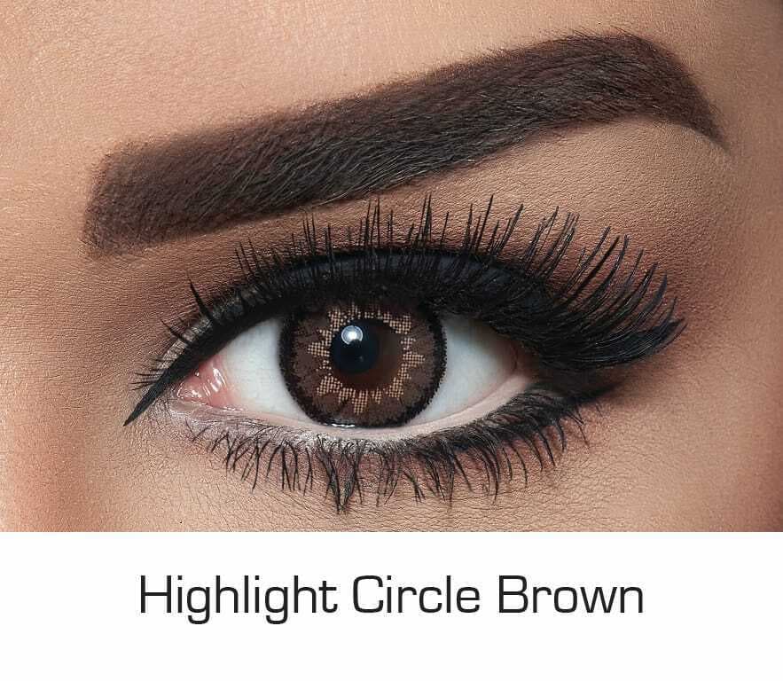 Highlight Circle Brown Contact Lens For Girls - 1 Pair