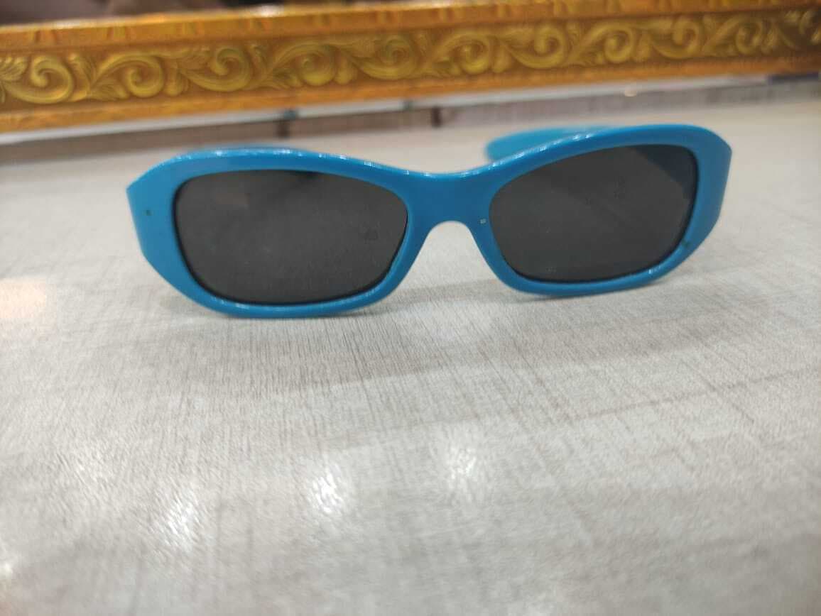 Blue Color Frame With Greyish Black Lens Sunglasses for Kids