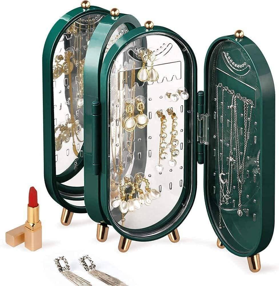 Foldable Jewelry Box Organizers With Mirror