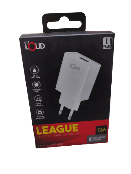 Loud Rapid Fast Mobile Charger - 2.4A