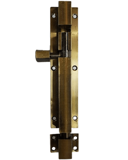Brass Tower Bolt Mat Finish Honey Green 6 Inch Long 13Mm Rod