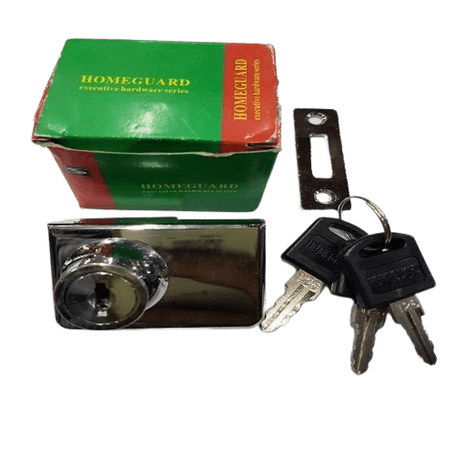 GLASS LOCK FOR TWO DOORS IN METAL