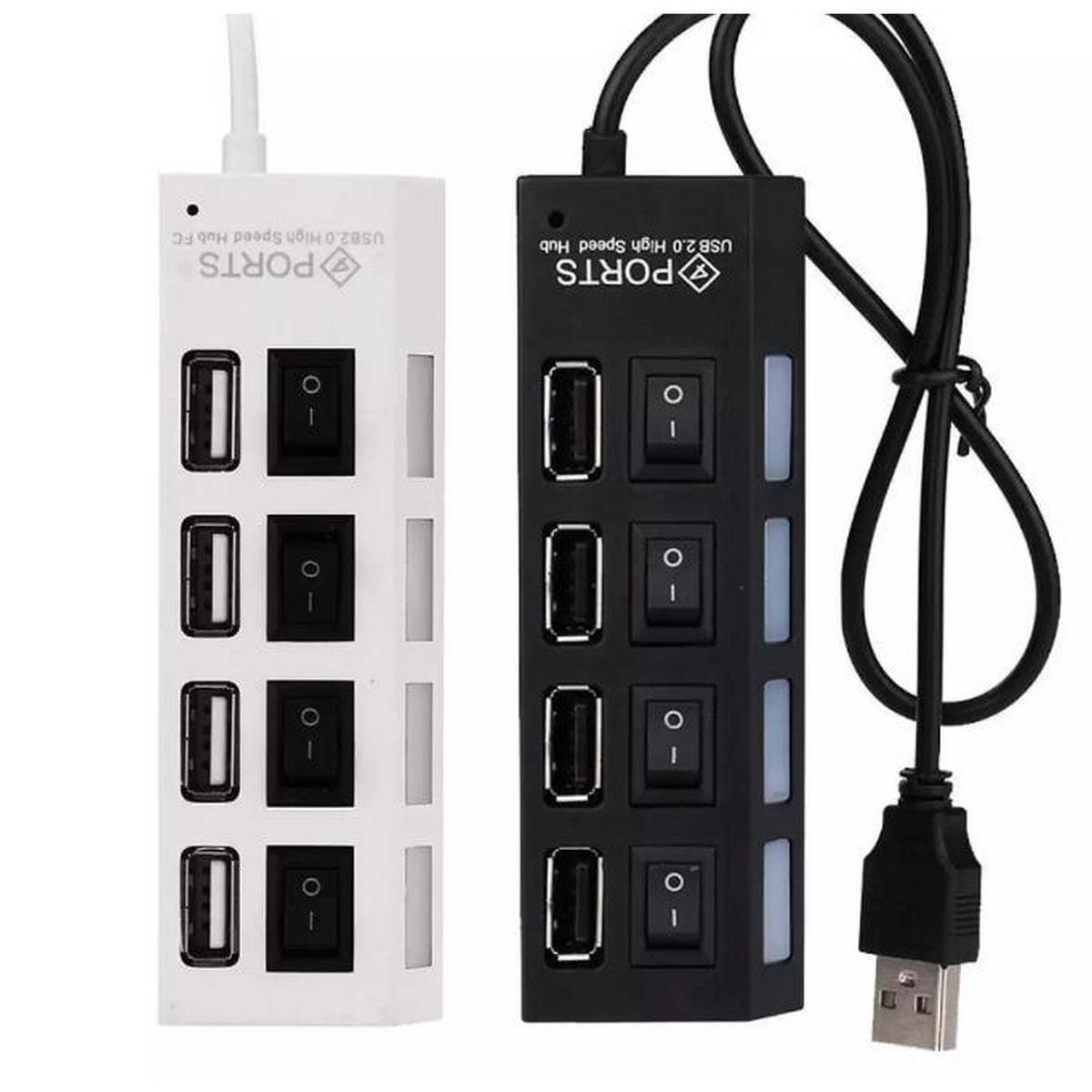 USB Hub 4 Port 2.0 With Button