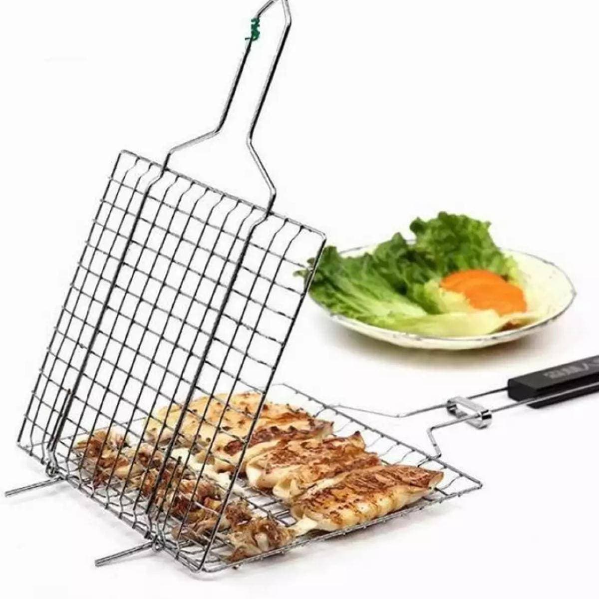 BBQ Stainless Steel Hand Grill Pan