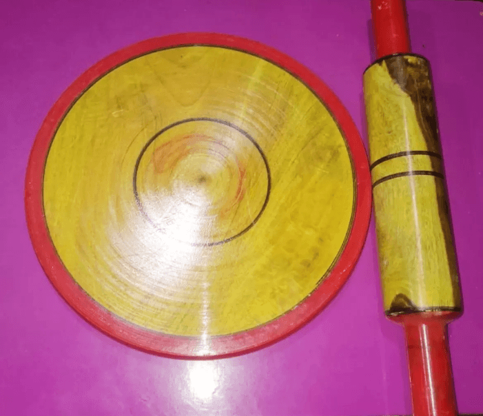 Wooden Rolling & Pin Board - Patta Belan Chakra Roti Maker