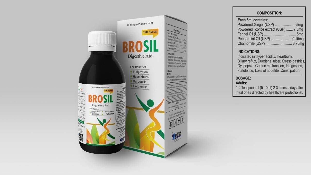 Brosil Syrup Digestive Aid Nutritional Supplements - 120ML