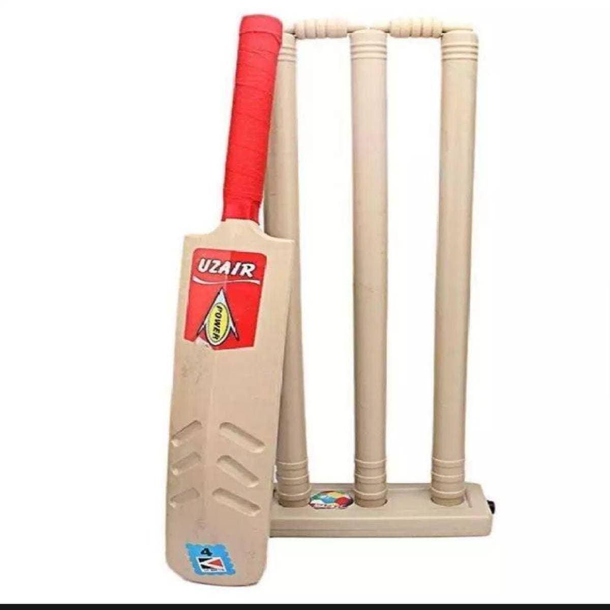 Cricket Bat & Wicket Set For Kids - Beige