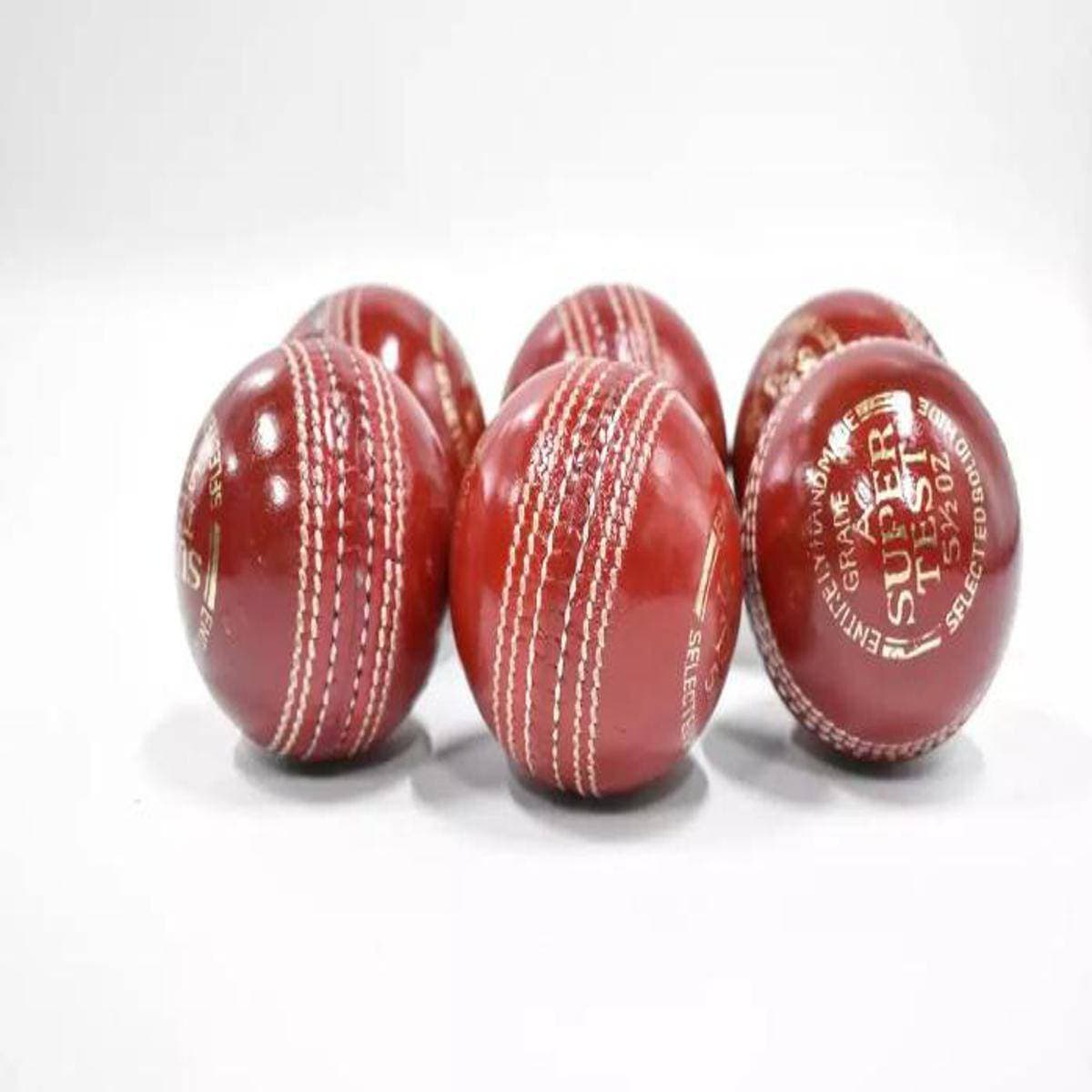 Super Test Cricket Hard Ball Red - Pack of 6