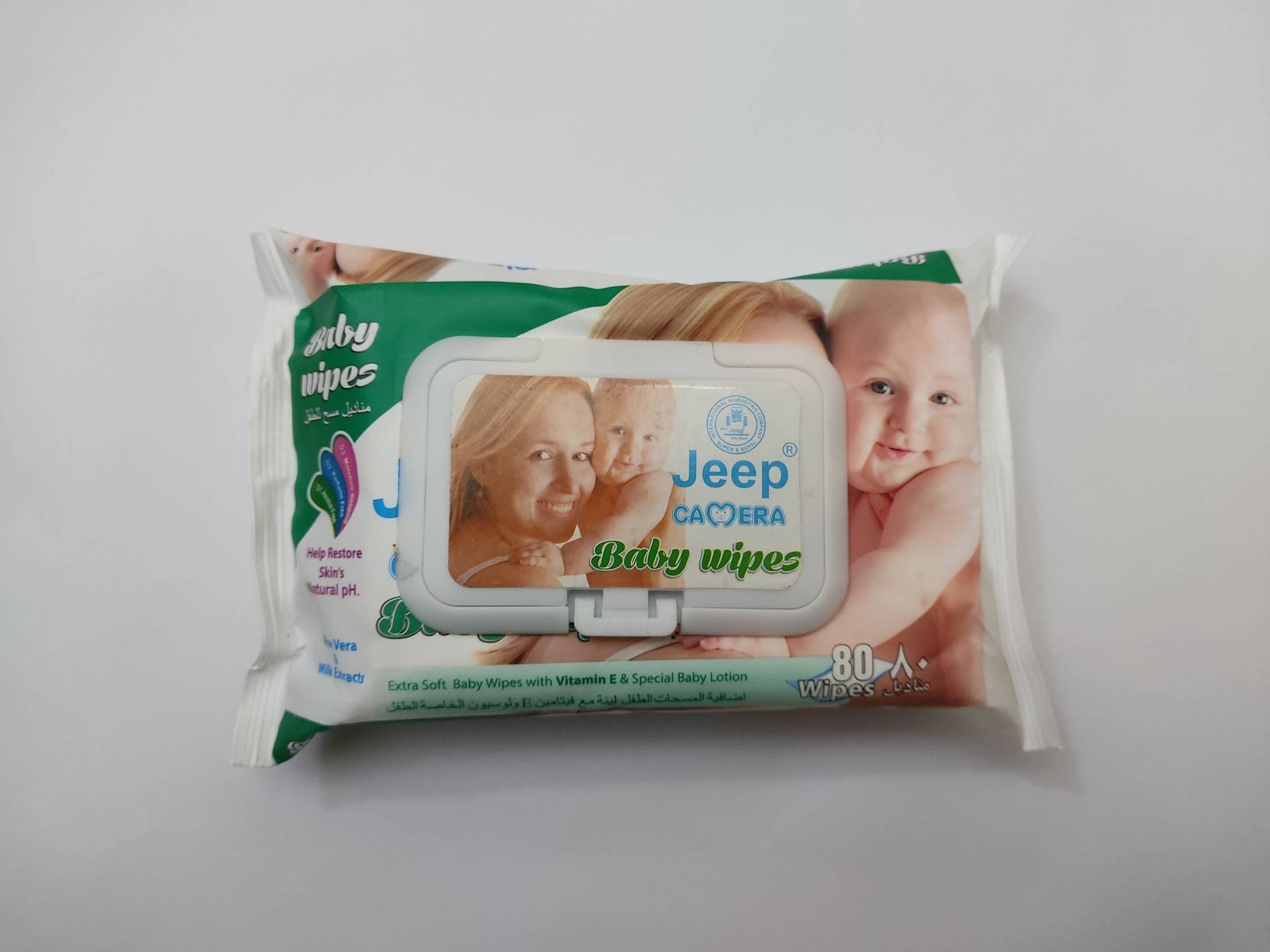 High Quality Camera Jeep Baby Wipes - 80 Pcs Pack