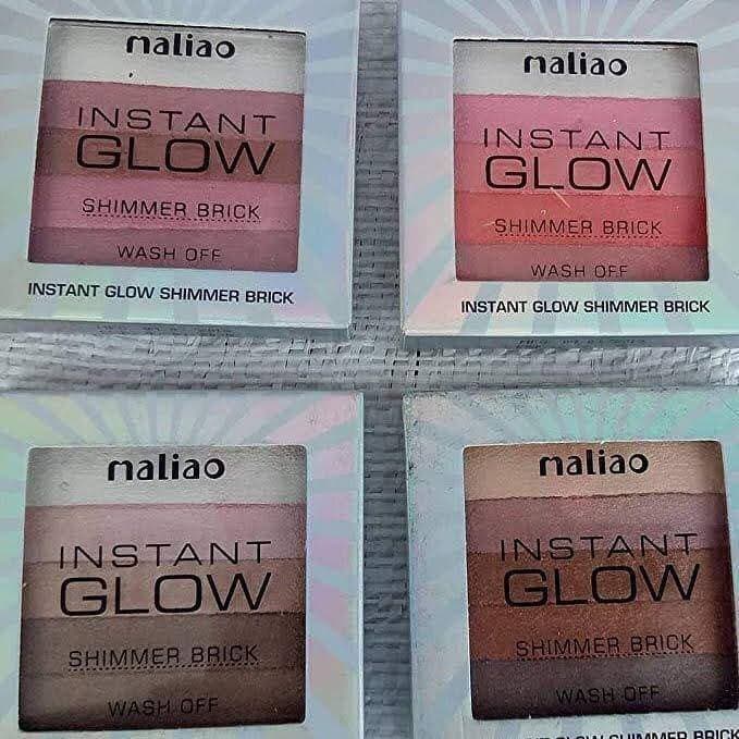 Maliao Instant Glow Shimmer Brick Highlighter Blush on - 9 Gram