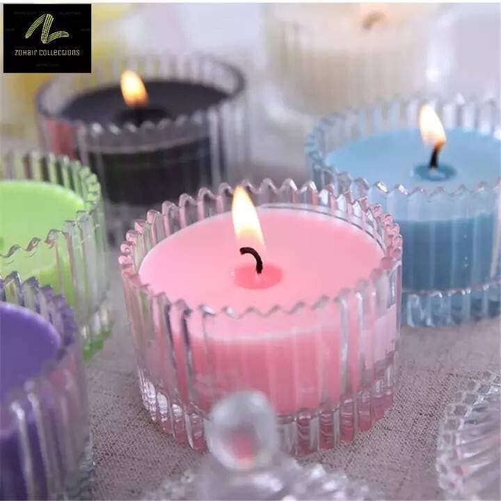 Scented Glass Jar Candle With Lid For Aromatherapy, Wedding Event & Home Decor