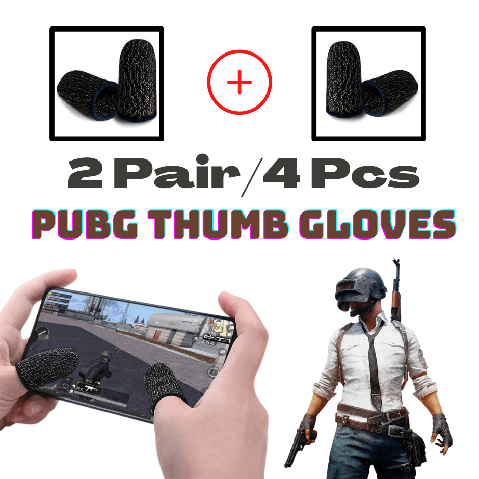 2 Pair / 4 Pcs Pubg Thumb Gloves Anti Sweat Gloves For Pubg Mobile Game