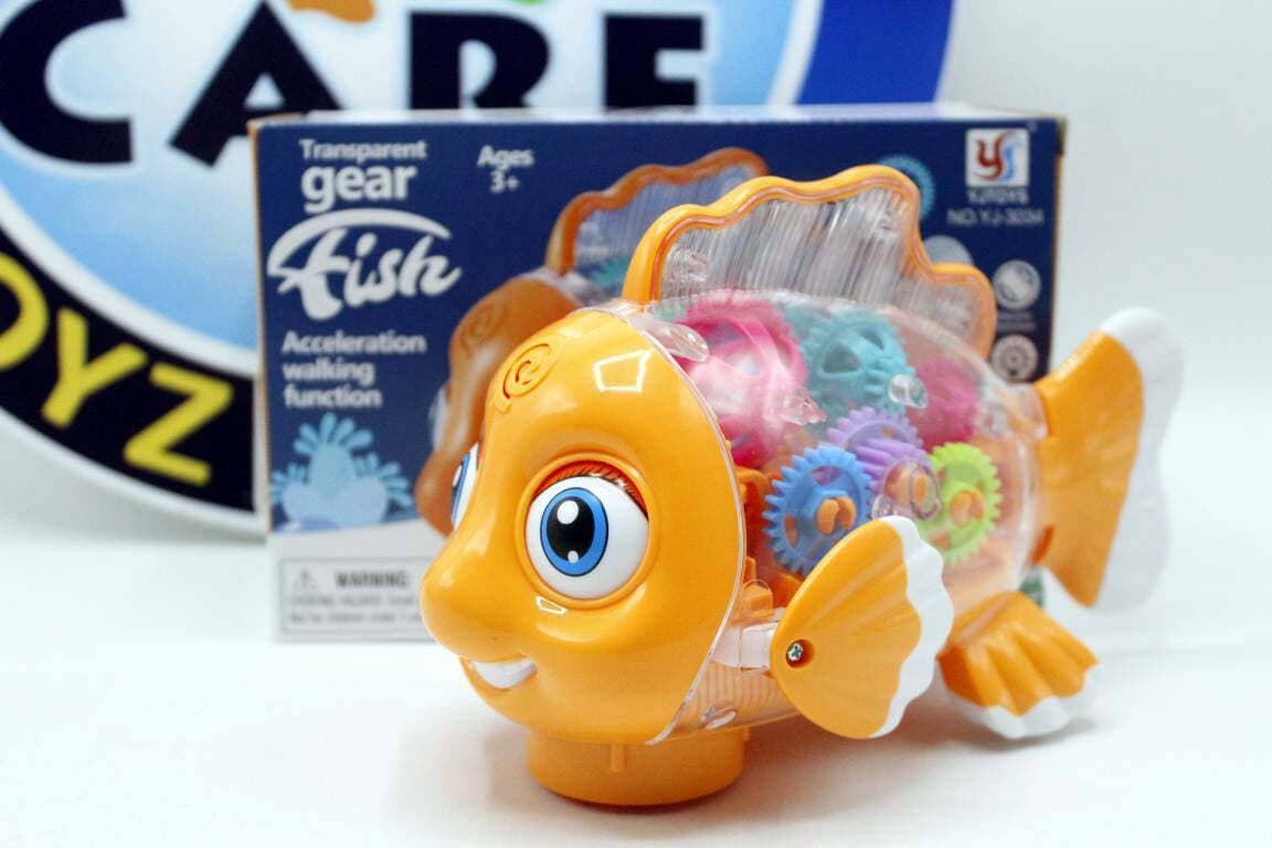 Fish Transparent Gear Bump & Go Battery Operated Toy (YJ-3034)