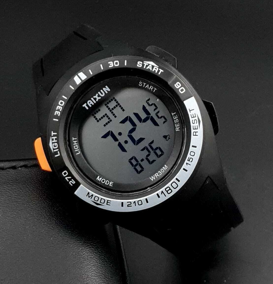 New Digital Water Resistant Sports Watch For Boys - Black