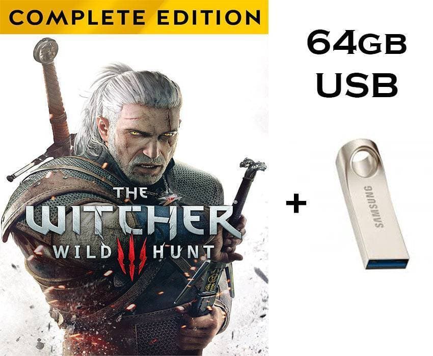The Witcher 3 : Wild Hunt - Complete PC GAME in 64gb USB Brand New - (Game Of The Year Edition) with Hearts Of Stone + Blood And Wine All DLC - Computer And Laptop Games