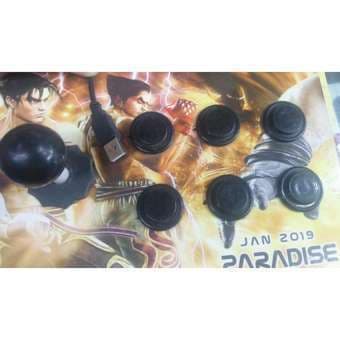 USB Game Controller Joystick 6 Buttons Game Arcade Made Of Wooden Box Panel For PC Laptop Computer For Win7/8/10 XP