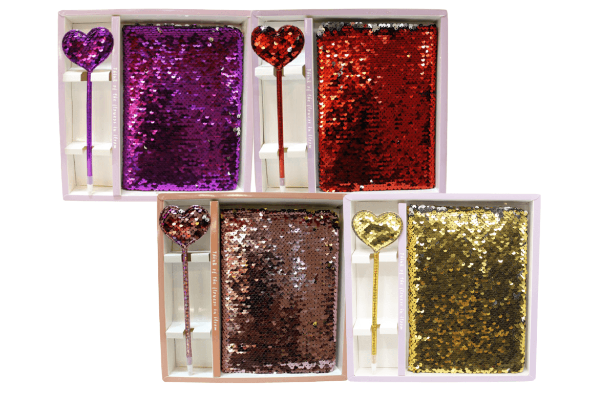 Sequins Diary With Pen (A5-1)