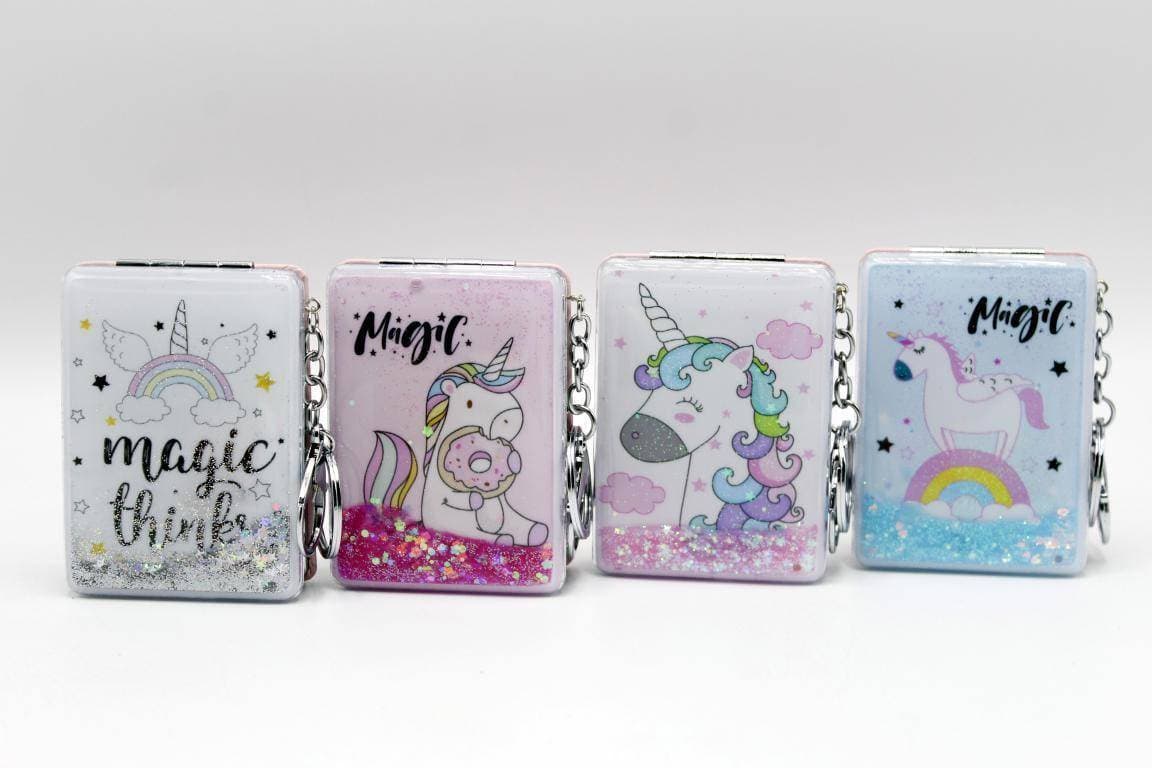 Unicorn Compact Mirror With Keychain (KC4212)