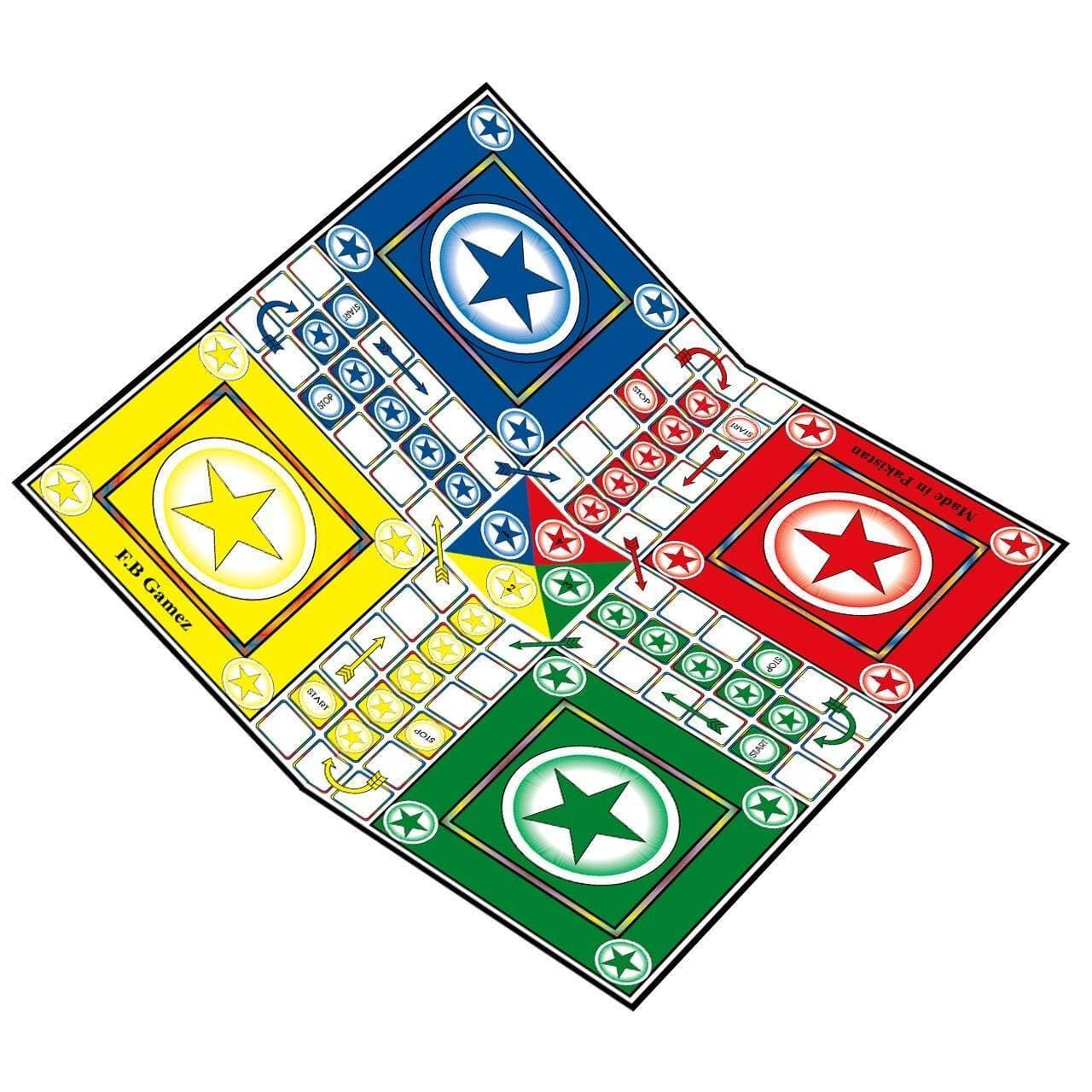 Ludo Board Game 2 in 1 Wooden Board 18 Inches Large Wood Board Ludo- Foldable