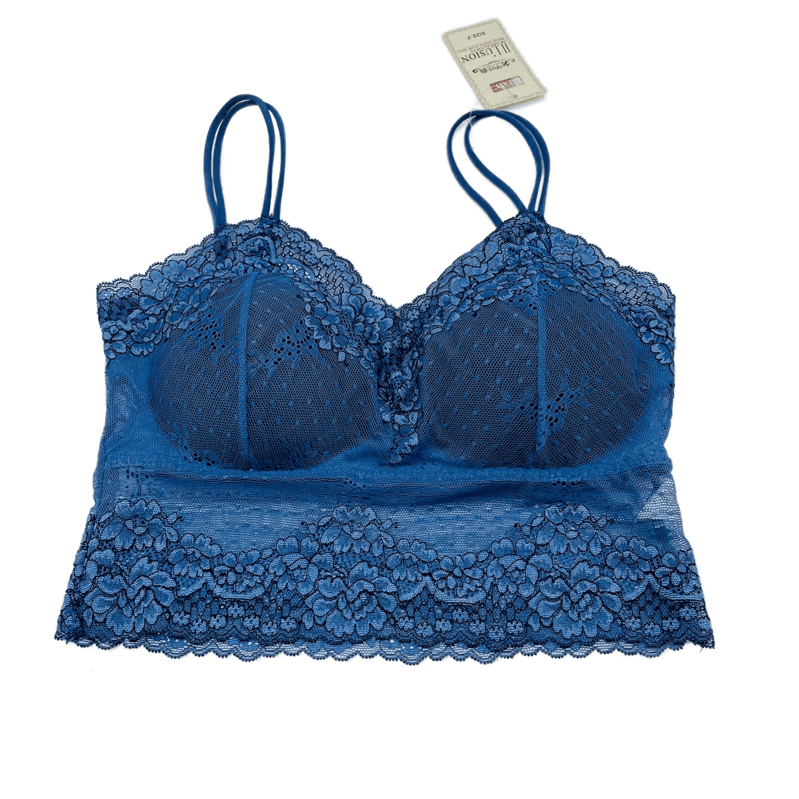 Chicken Embroidery Padded Bra-Dark Grey