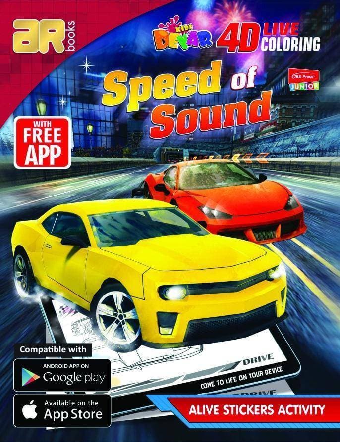 4D Live Coloring Book Speed Of Sound