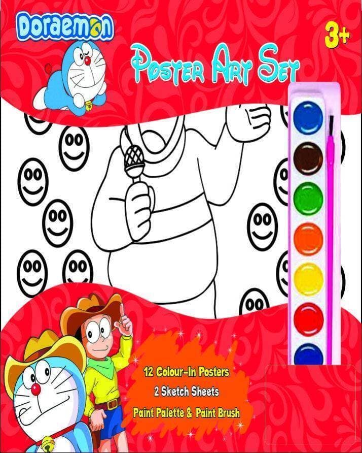 Poster Art Set Doraemon Coloring Book