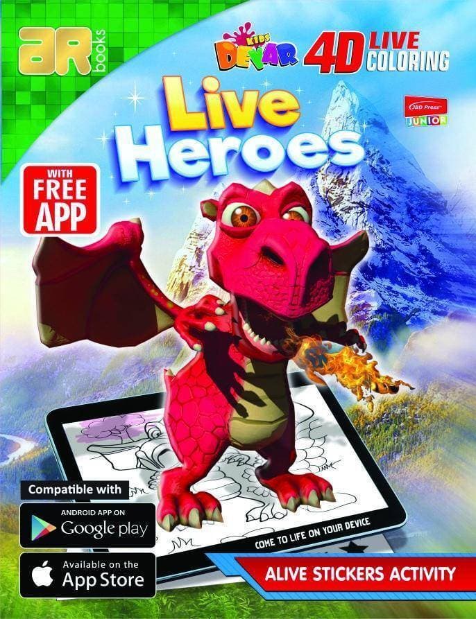 4D Live  Coloring Book Live Heroes