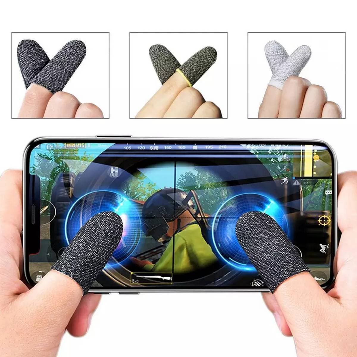 2 Pair / 4 Pcs Pubg Thumb Gloves Pubg Finger Sleeve Pubg Mobile Gaming