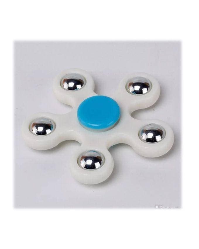 5 Balls Fidget Spinner Stress Reducer Toy - White-(K.S.)