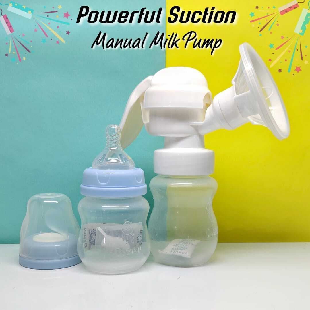 Manual Massage Milk Pump With Feeding Bottle