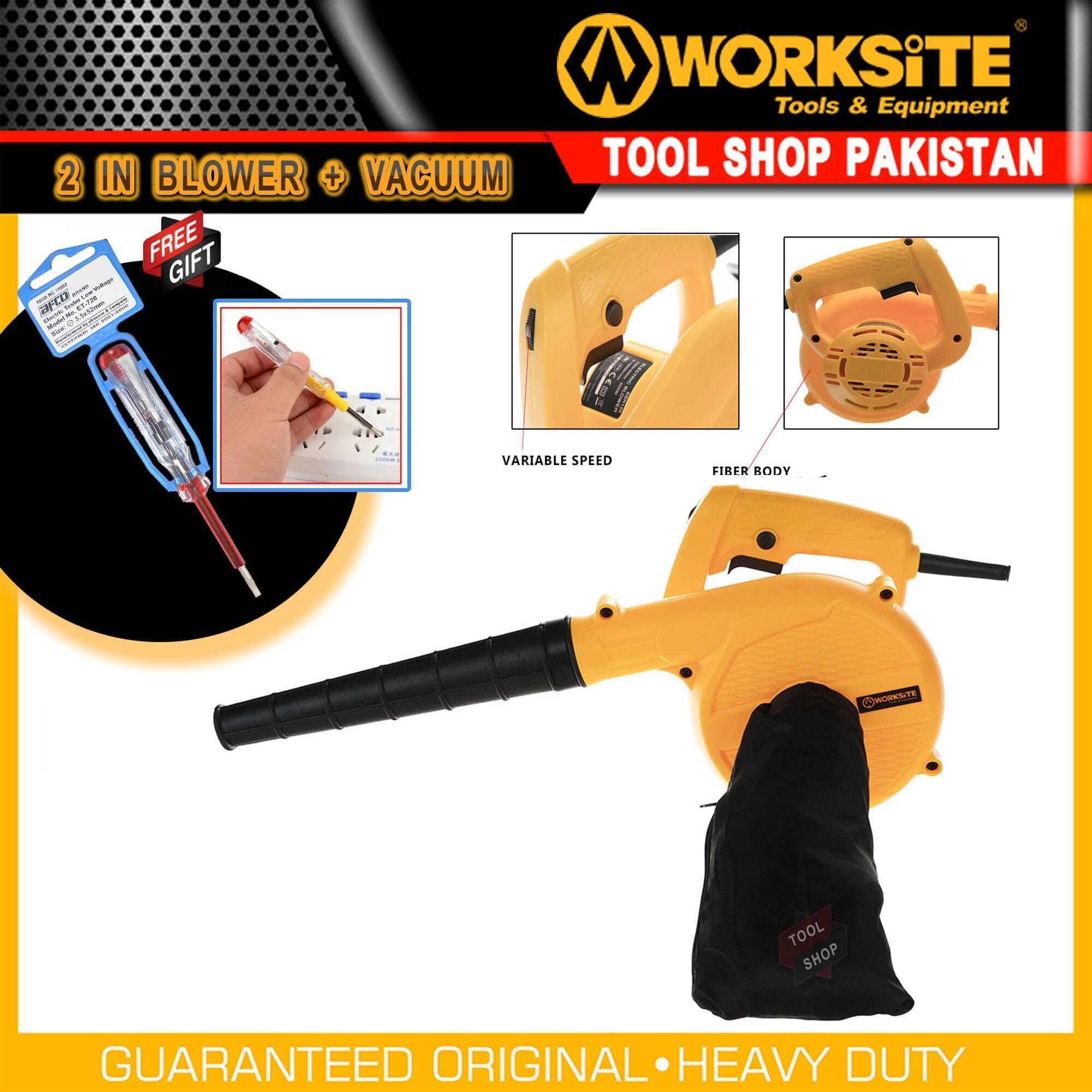 Worksite 2 In 1 Blower And Dust Vacuum Cleaner Electric Blower 600W