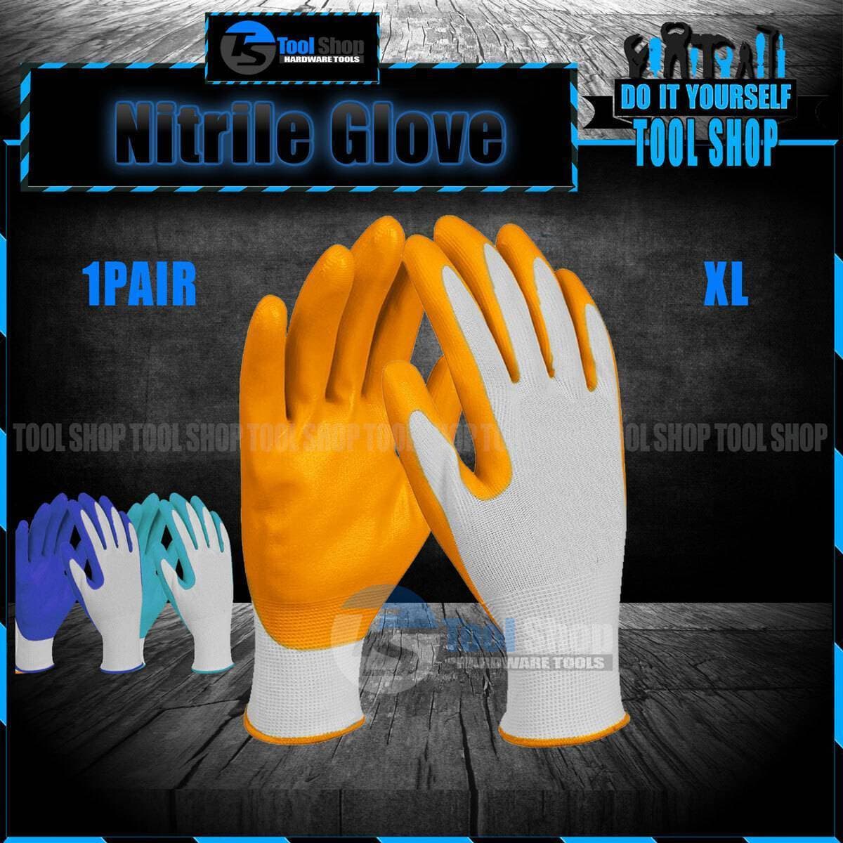 Nitrile Work Shop Working Rubber Safety Gloves Multi Color