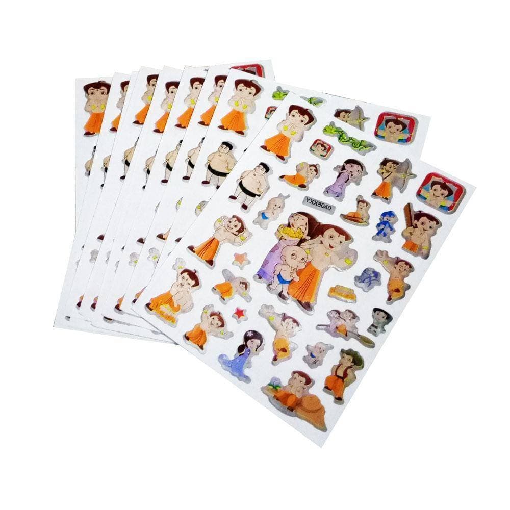 Pack Of 10 Sheet Chhota Bheem Mini Stickers For Kids
