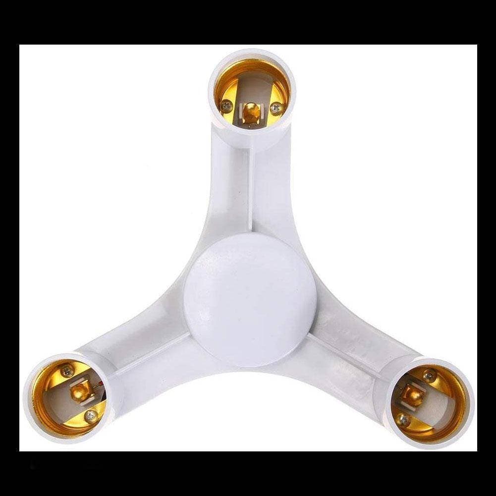 3 In 1 E27 Heads Lamp Bulb Holder Light