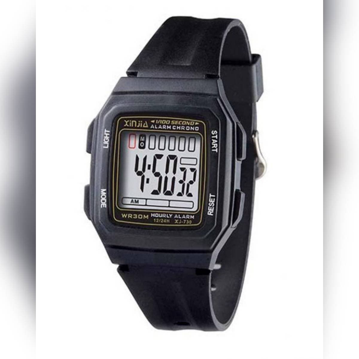 Black Plastic Digital Watch For Men