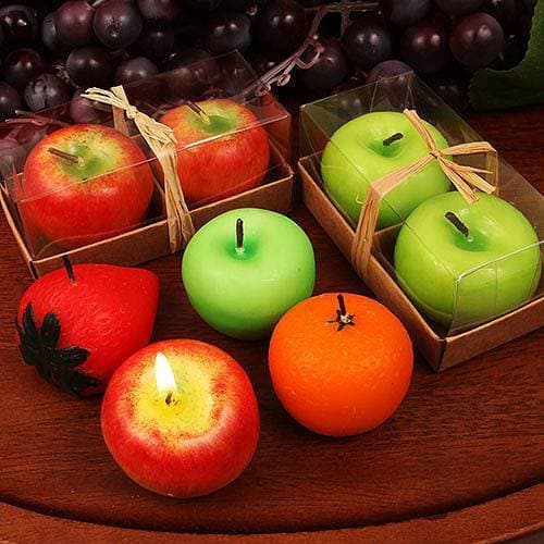 Fruit Candles Apple Orange Lemon Shaped Birthday Weddings Candles Romantic Party Decoration
