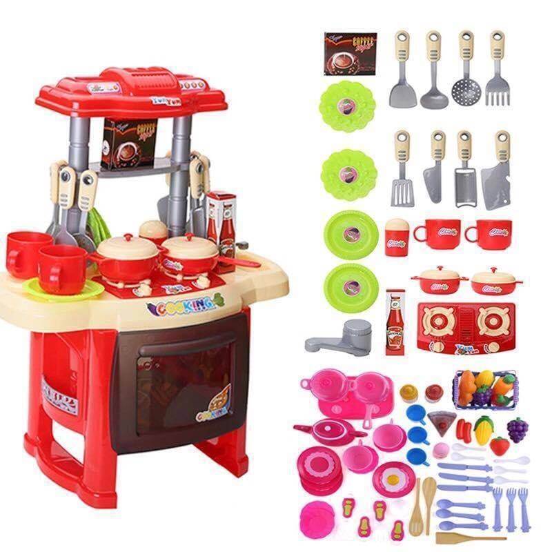 Kitchen Set With Light And Music Water Tap