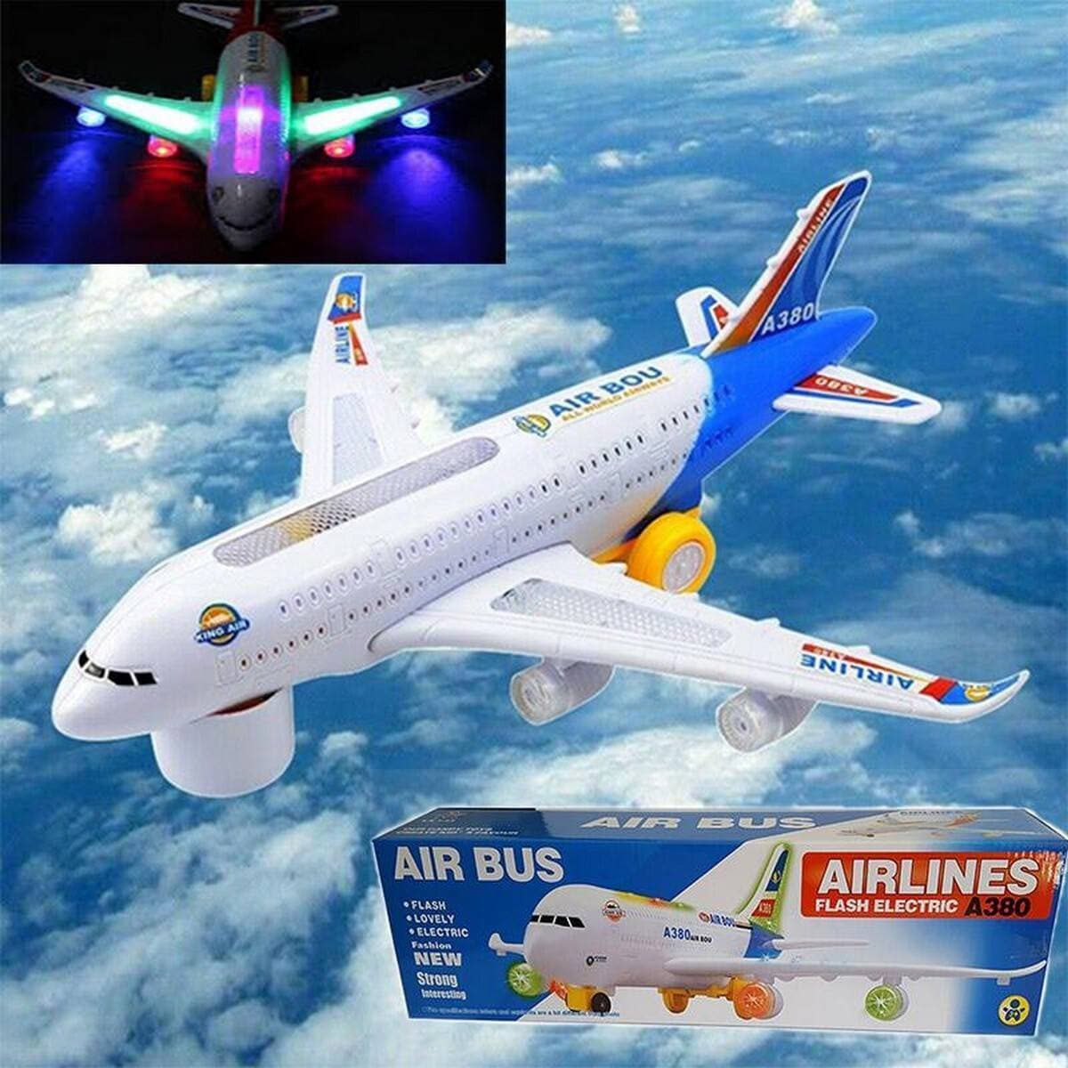Musical Electric Plane Airbus Toys For Kids And Boys