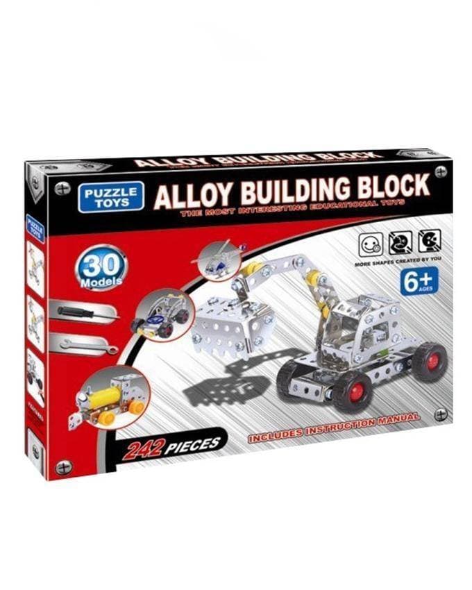 592-4 - Alloy Building Block - 242 Pieces - Silver Big