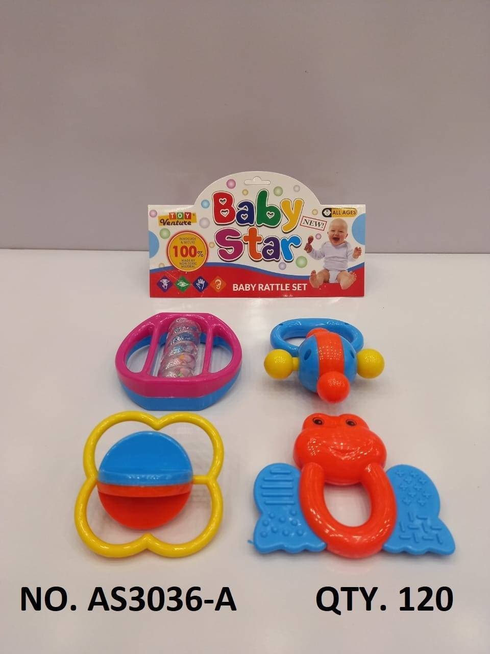 4 Pcs Rattle Set