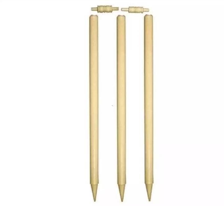 Set Of 3 - Cricket Wooden Wickets Stumps For Hard Ball