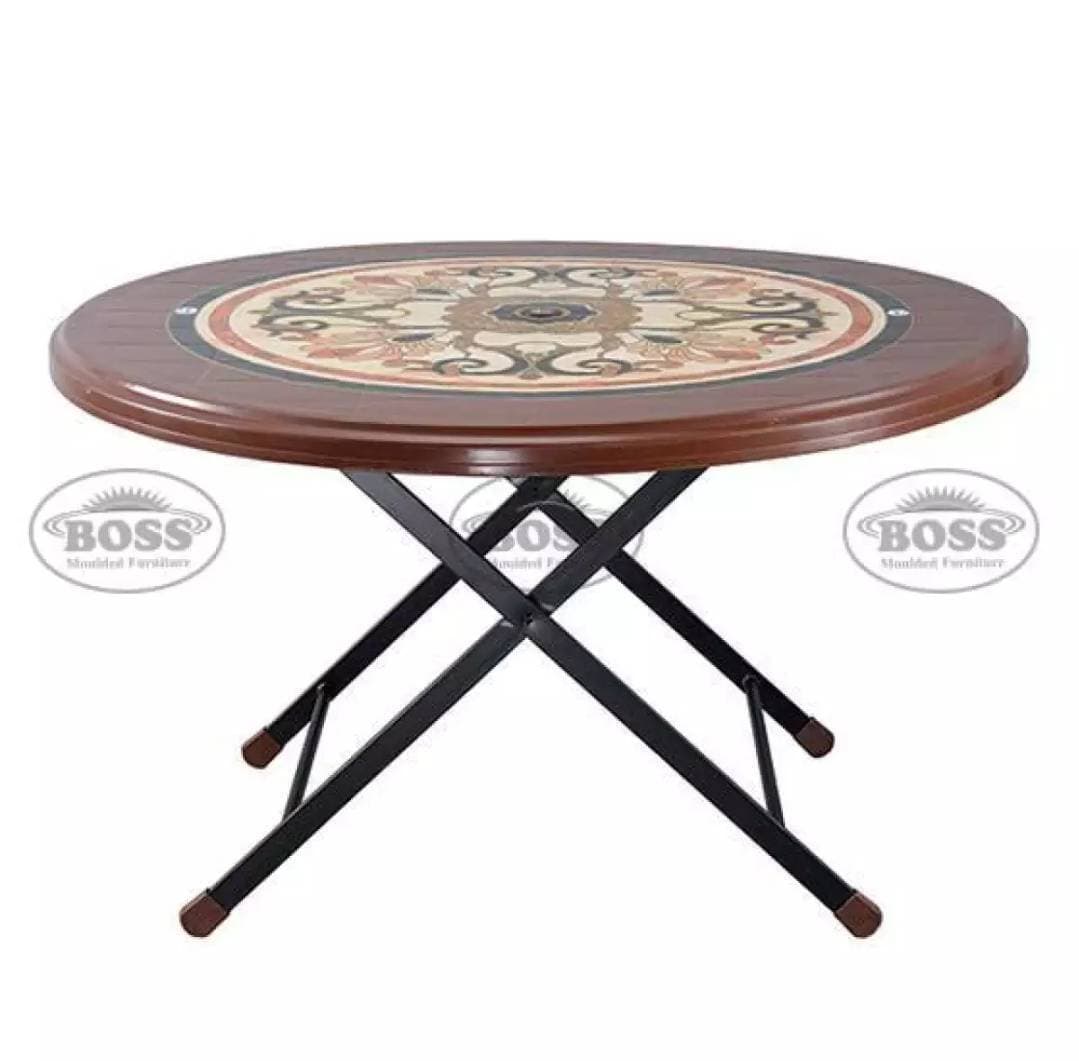 Boss Bp-248-S Steel Plastic Printed Round Table
