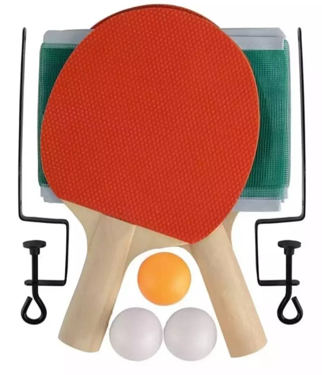 Table Tennis Racket Set With Net And Three Balls For Kids With Metal Poles